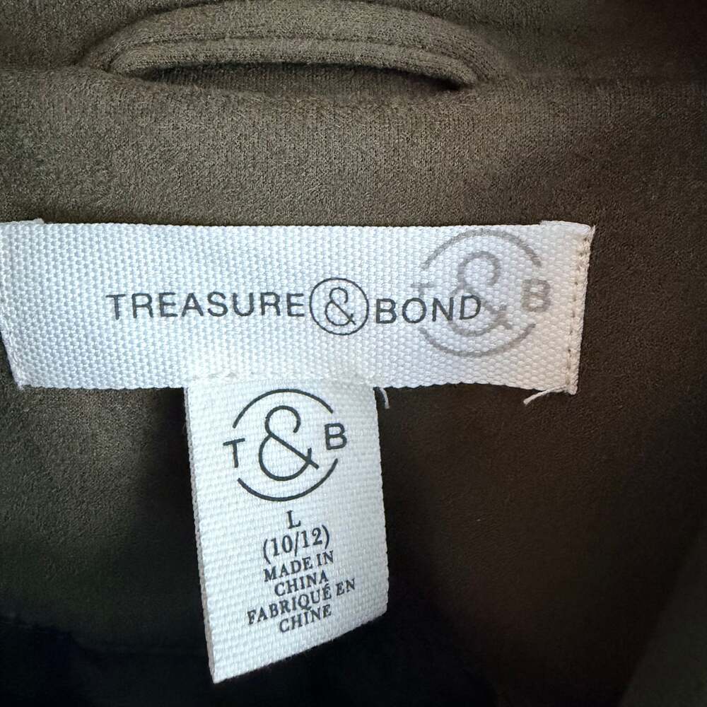 Treasure & Bond Kids Size 10/12 Faux Suede Fringe Western Jacket - Picture 5 of 8